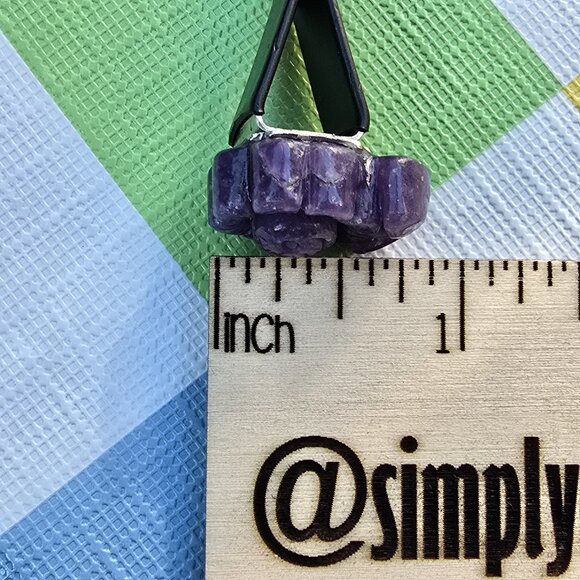 Lepidolite Sunflower Crystal Vent Clip - Picture 3 of 3